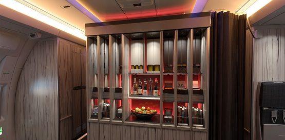 China Airlines business bar
