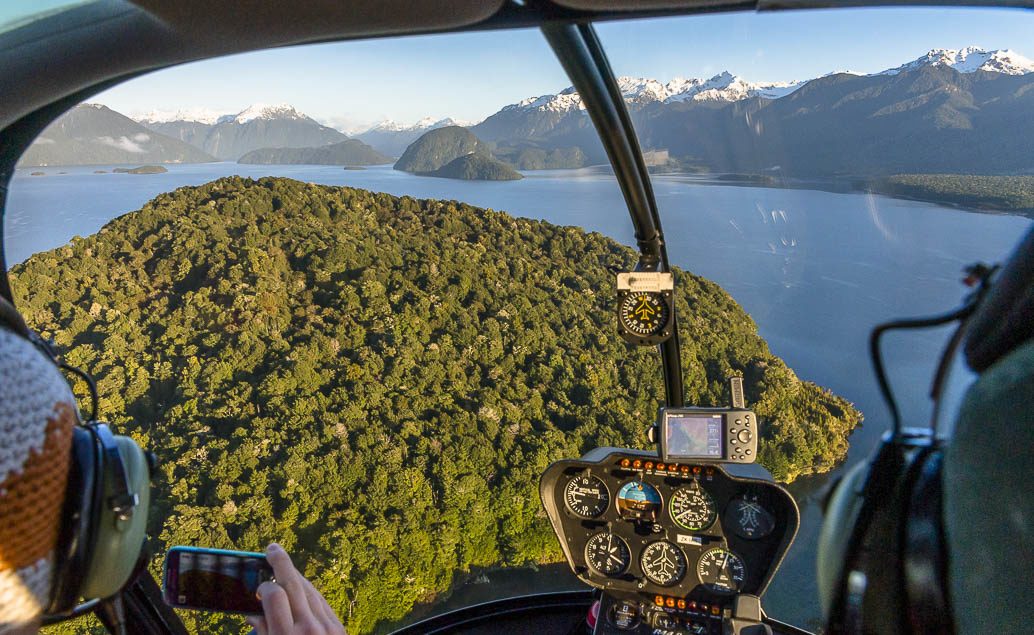 Vrtulníkem do Národního parku Fiordland