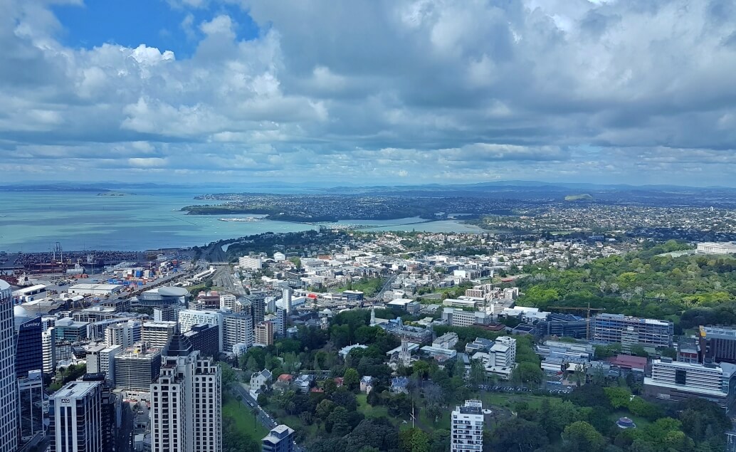 Vyhlídková věž Sky Tower Auckland